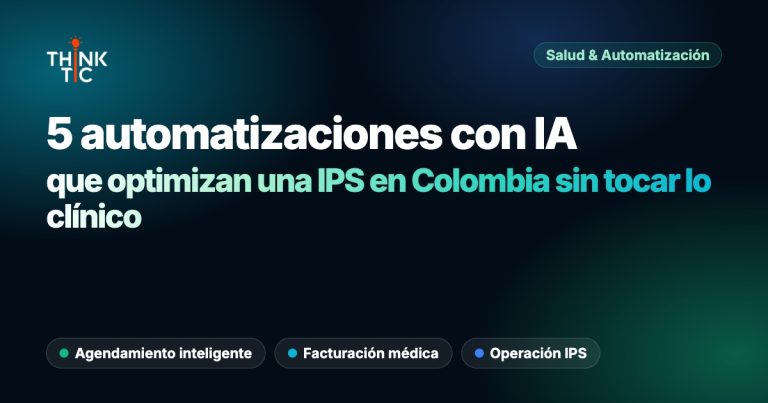 5 automatizaciones con IA que mejoran la operación de una IPS en Colombia (sin tocar lo clínico)
