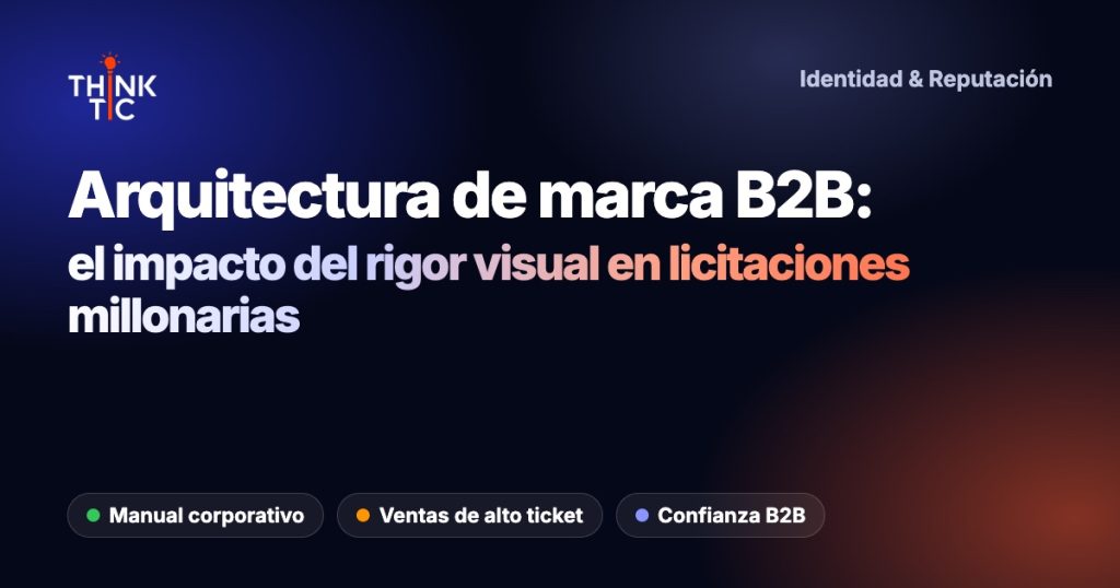 Arquitectura de marca institucional y reputación corporativa: El impacto del rigor visual y verbal en licitaciones y ventas B2B
