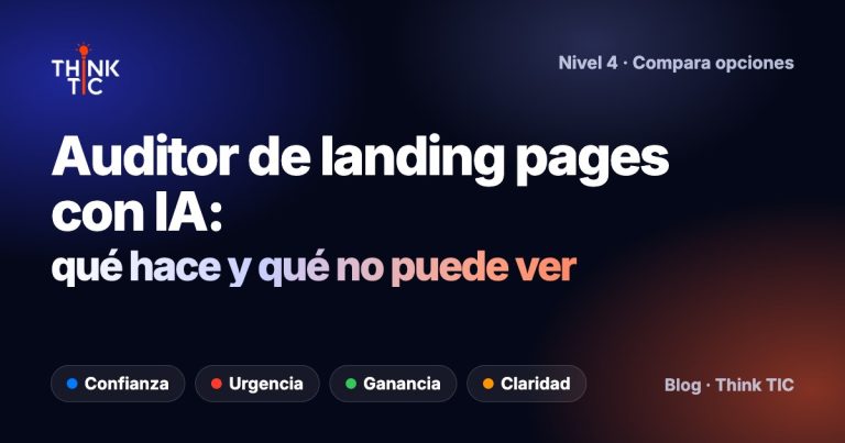 Construimos un auditor de landing pages con IA: qué hace bien, qué no puede ver y cómo leerlo