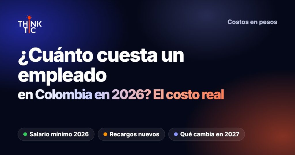 ¿Cuánto cuesta un empleado en Colombia en 2026? El costo real con salario mínimo, los reca | Think TIC