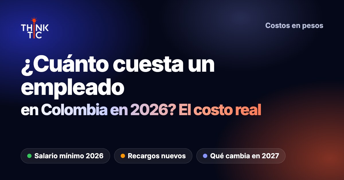 ¿Cuánto cuesta un empleado en Colombia en 2026? El costo real con salario mínimo, los reca | Think TIC
