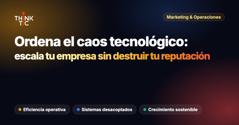 Ordena el caos tecnológico de tu empresa para escalar sin destruir tu reputación