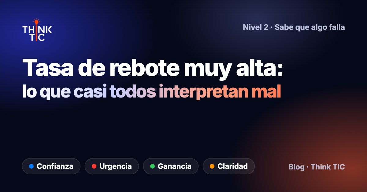 Tasa de rebote muy alta: lo que casi todos interpretan mal en Google Analytics 4 | Think TIC